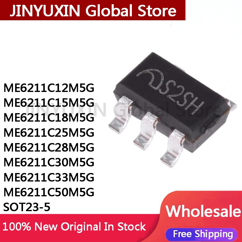 5PCS ME6211C12M5G ME6211C15M5G ME6211C18M5G ME6211C25M5G ME6211C28M5G ME6211C30M5G ชิปOT52C5G ME6211