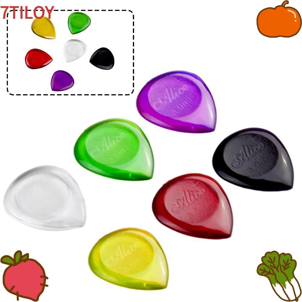 7TILOYSHOP 6 ชิ้นกีตาร์, ABS 1/2/3 มม.กีตาร์เบสไฟฟ้า Pick, Fast Picking Stubby กีตาร์อุปกรณ์เสริม