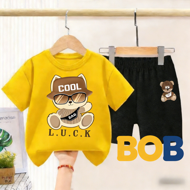 【จัดส่งไทย】2ชิ้น TMเซ็ตชุดเด็ก เสื้อ+กางเกง ชุดสองชิ้นชุดเด็กผู้ชายแขนสั้น แฟชั่นและมีสไตล์ ใหม่2026เด็กโต พิมพ์ลายน่#3