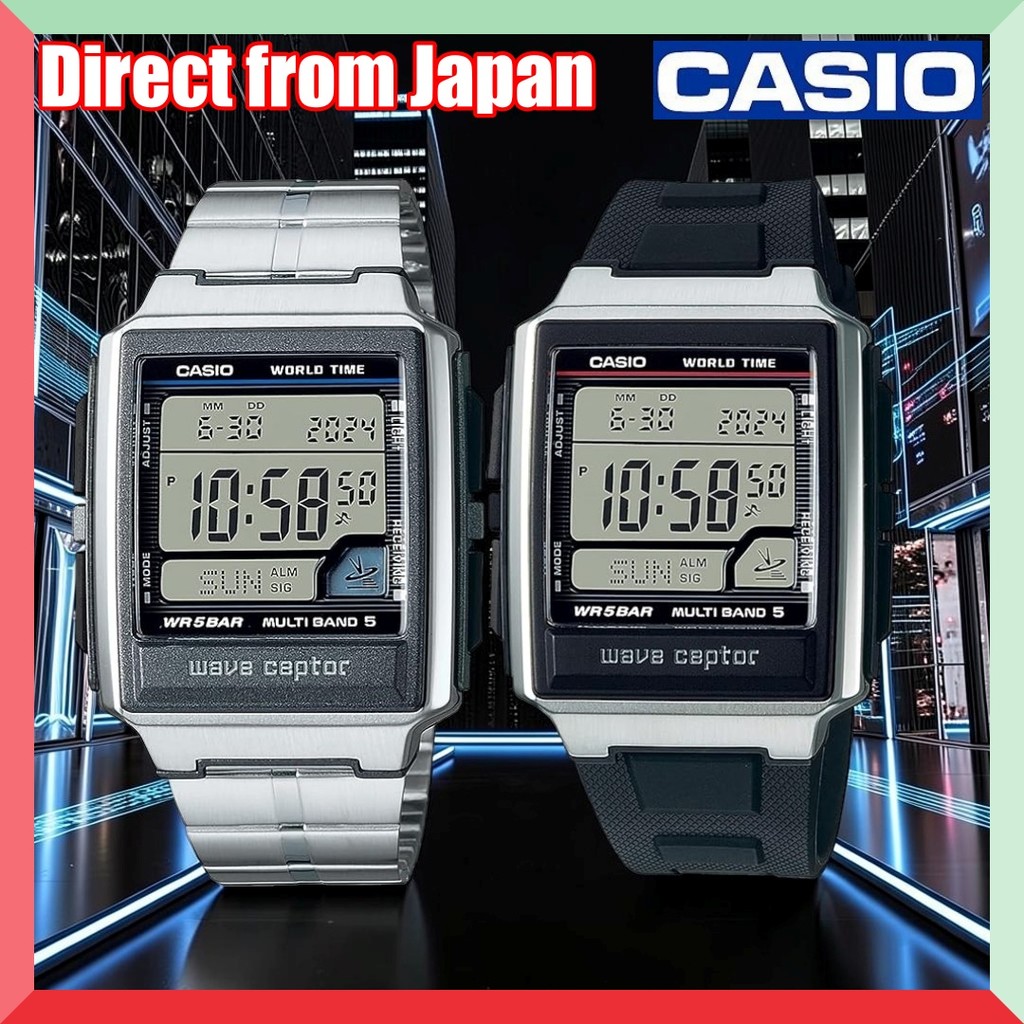 Casio Wave Ceptor Men's Radio Controlled Watch - Model WV-59R-1AJF, Black, Authentic Domestic Version【Direct from Japan】