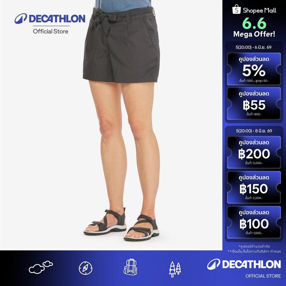 Decathlon Women'S Hiking Shorts Nh100 กางเกงขาสั้นผู้หญิงสำหรับเดินป่า รุ่น Nh100 - Grey