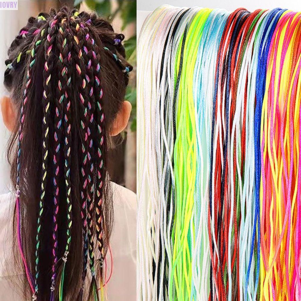 Ivory เชือกถักเปียผมหางม้า คละสี 1 เมตร DIY 10 ชิ้น
