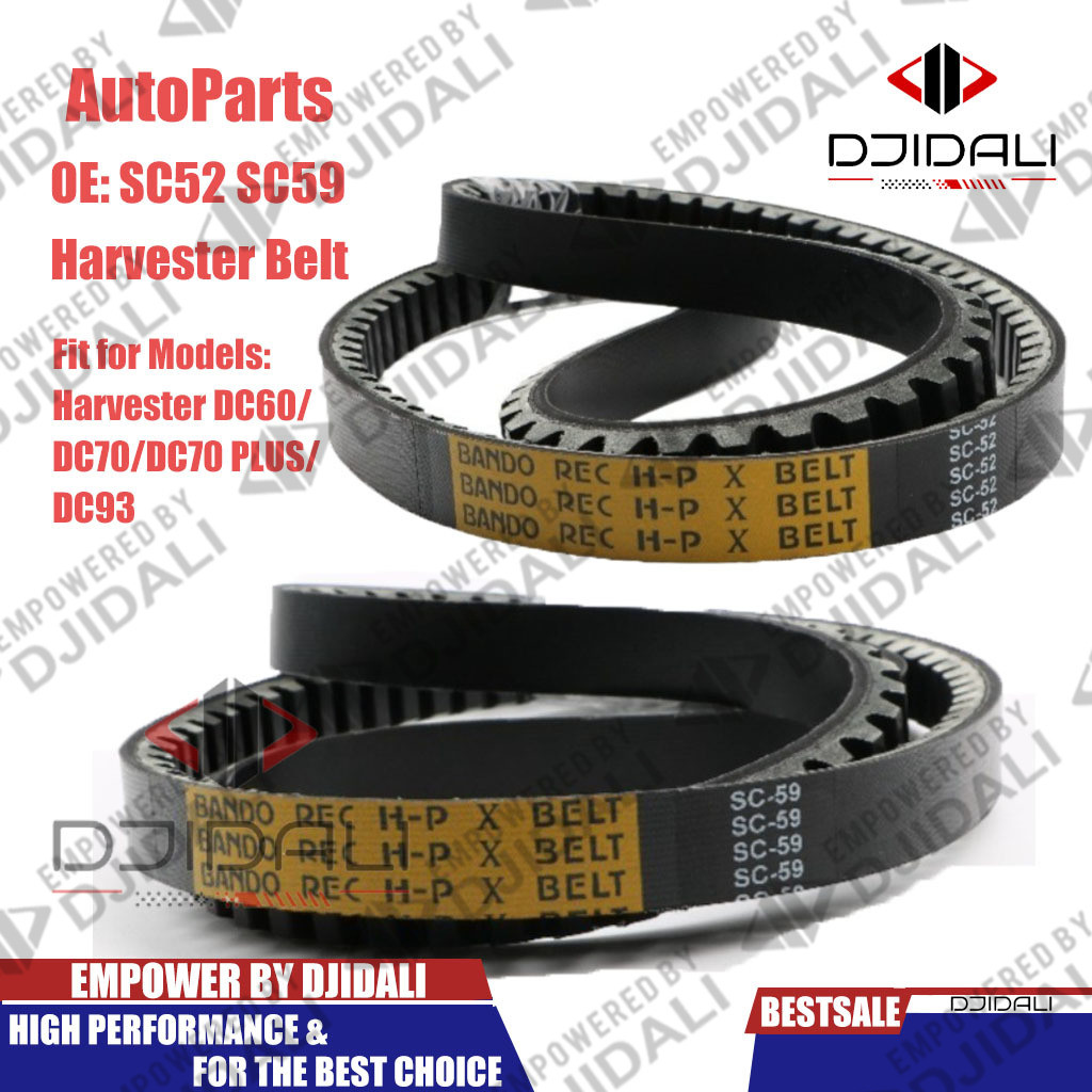 SC52 SC59 สายพานเก็บเกี่ยวสําหรับ DC70 DC70 PLUS Travel Drive/สายพาน Thresher