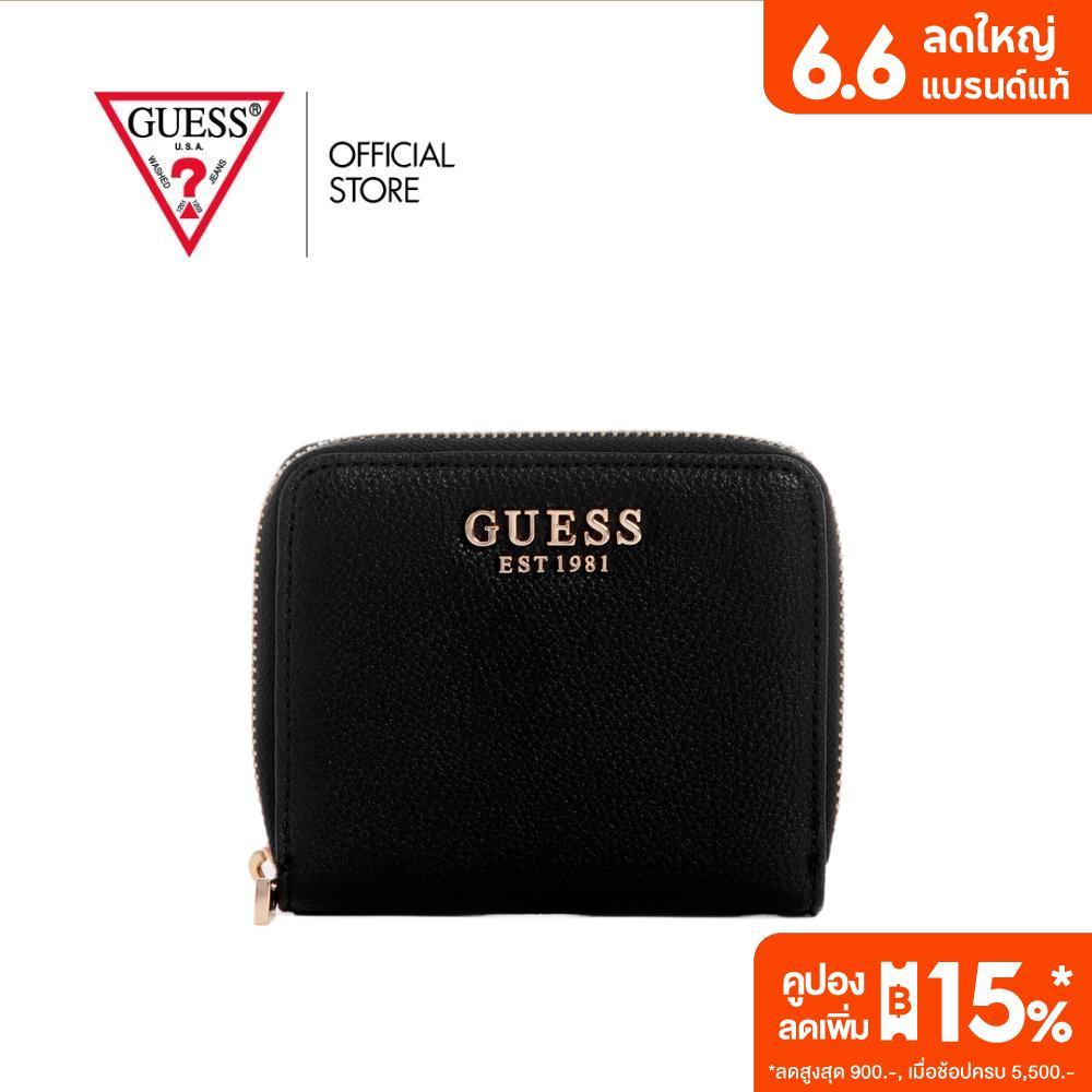 GUESS กระเป๋า รุ่น BG7459137 LAUREL II SLG SMALL ZIP AROUND สีดำ
