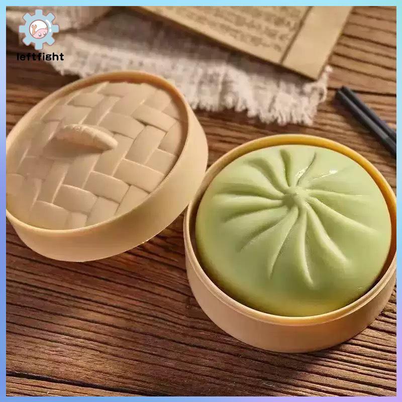 ซ้ายนึ่งเกี๊ยว Squishy Bun ของเล่นสําหรับความเครียดบรรเทานุ่มบีบช้า Rising Anti Fidget ความวิตกกังวล Reliever ผ่อนคลาย Office Decor GHT