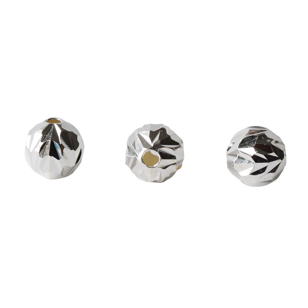 Ag925 S925 เงินสเตอร์ลิงรถดอกไม้ Faceted ลูกปัด DIY สร้อยคอสร้อยข้อมือรอบลูกปัด Spacer ลูกปัดหลวมเงิ