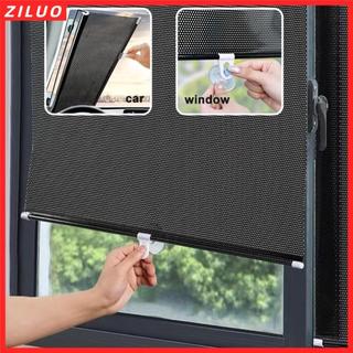 ZILUO Roll Curtain, Movable No Drill Blackout Roller Blind, Curtains With Suction Cup Roller Blind Window