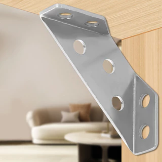 50 ชิ้น ฉากเข้ามุมสแตนเลส พร้อมสกรู ขายึดมุมเฟอร์นิเจอร์ DIY เหล็กฉากยึดตู้ ชั้นวาง โต๊ะ เก้าอี้