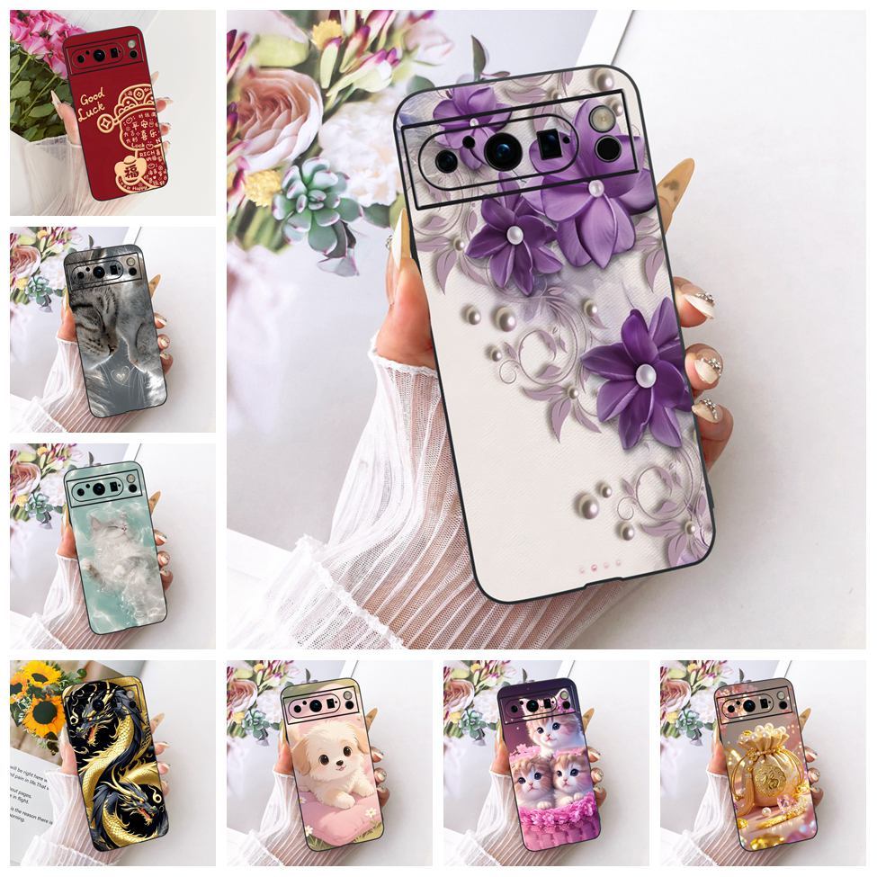 ปลอกสําหรับ Google Pixel 8 Pro กรณีน่ารักการ์ตูนแฟชั่นผีเสื้อตลกทาสีฝาครอบ GC3VE G1MNW