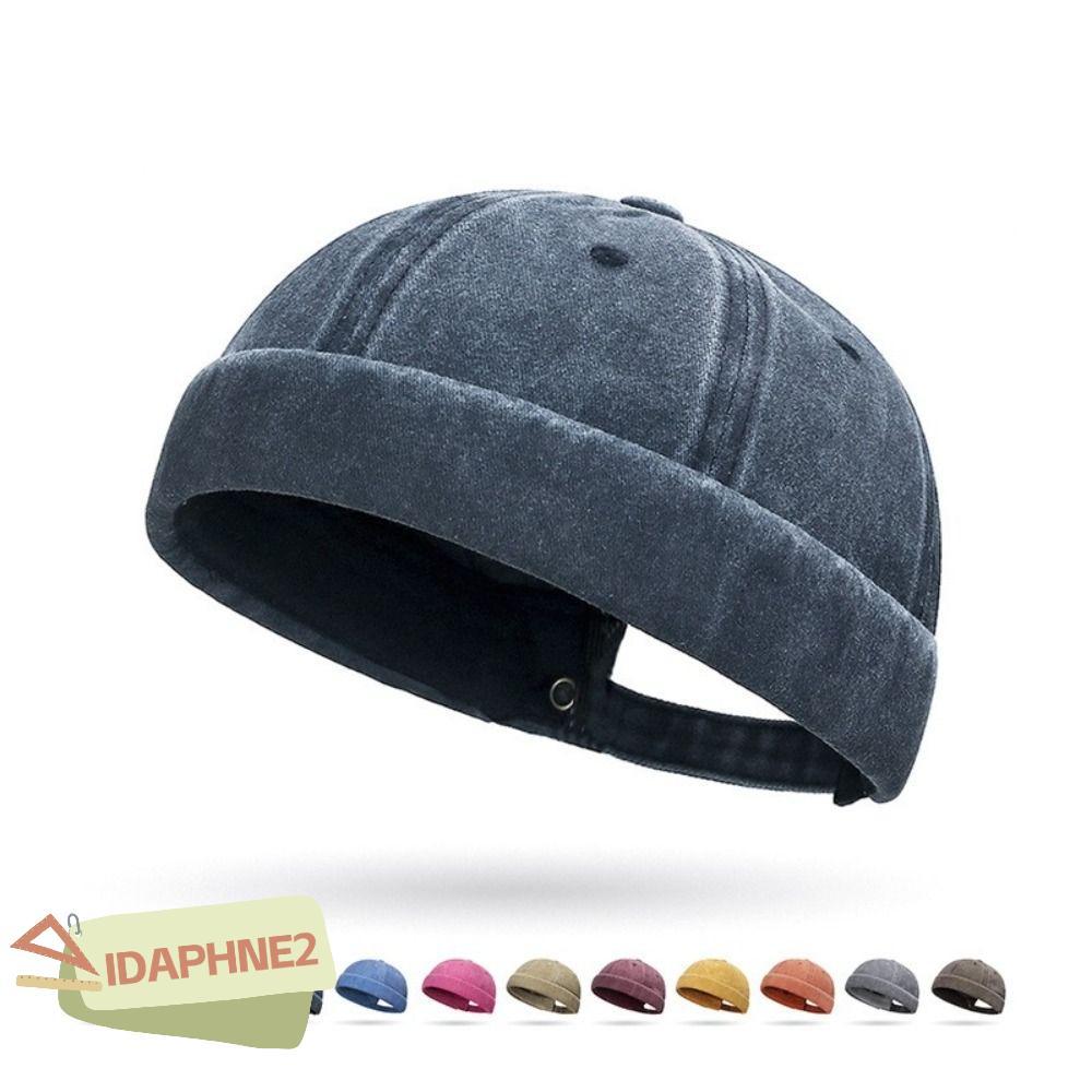 IDAPHNE2 Beanies หมวก, Brimless Hip Hop หมวกฮิปฮอป, ปรับสีทึบผ้าฝ้าย Street หมวกผู้หญิง