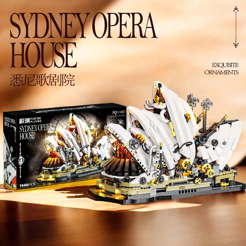 Jiqi JQ1125 Sydney Opera House ปริศนาประกอบ Street View เครื่องประดับของเล่นสําหรับแฟนเครื่องประดับ 