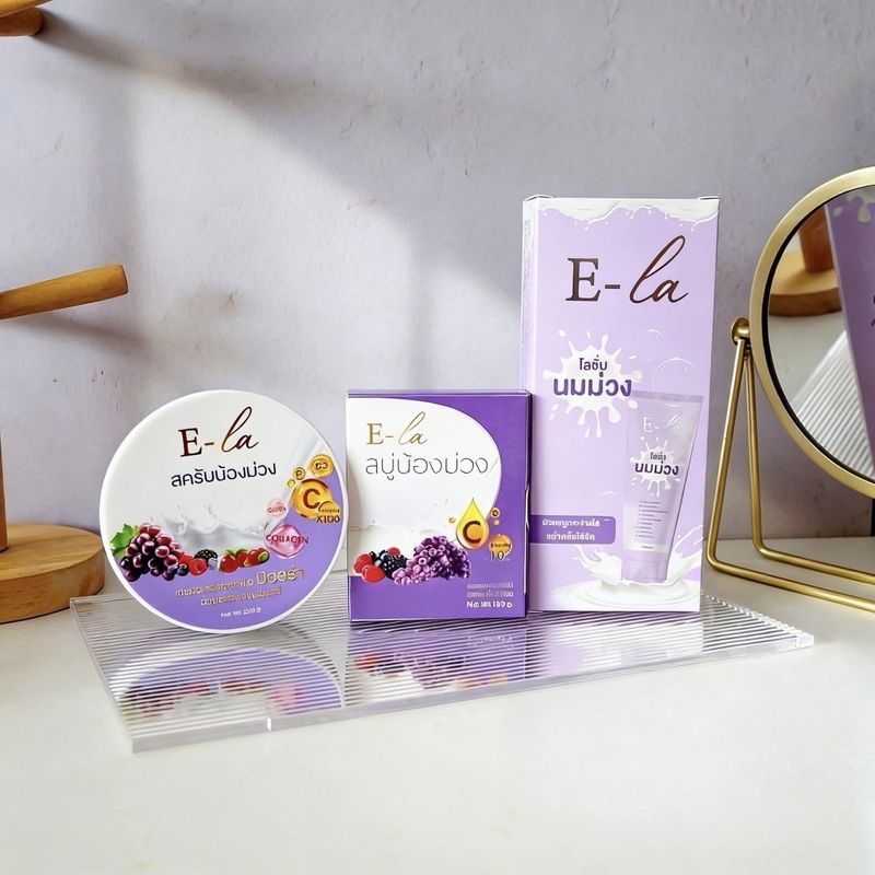 E LA Whitening Bright Skin Care เครื่องสําอาง Skin Care นําเข้าจากประเทศไทย 6/4/4