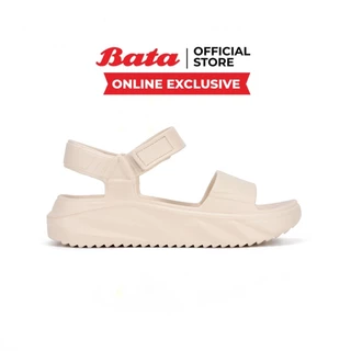 Online Exclusive Bata FLOATZ บาจา รองเท้าแตะรัดส้น แฟชั่น น้ำหนักเบา สำหรับผู้หญิง สีออฟไวท์ 6101044 สีดำ 6106044