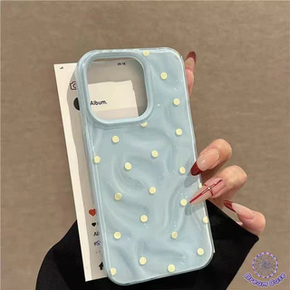 เคสไอโฟน11 เต็มหน้าจอน่ารักจุดสีสันอ่อน สำหรับ IPhone 11 17 air 15 16 13 14 12 Pro Max 13 15 16 Pro 16 15 14 Plus