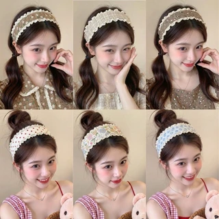 ผมโพสต์แถบคาดศีรษะแฟชั่นเกาหลีดอกไม้ Velcro Fluffy Wash Face แถบคาดศีรษะผมสติกเกอร์ Hairband อุปกรณ์เสริมผม