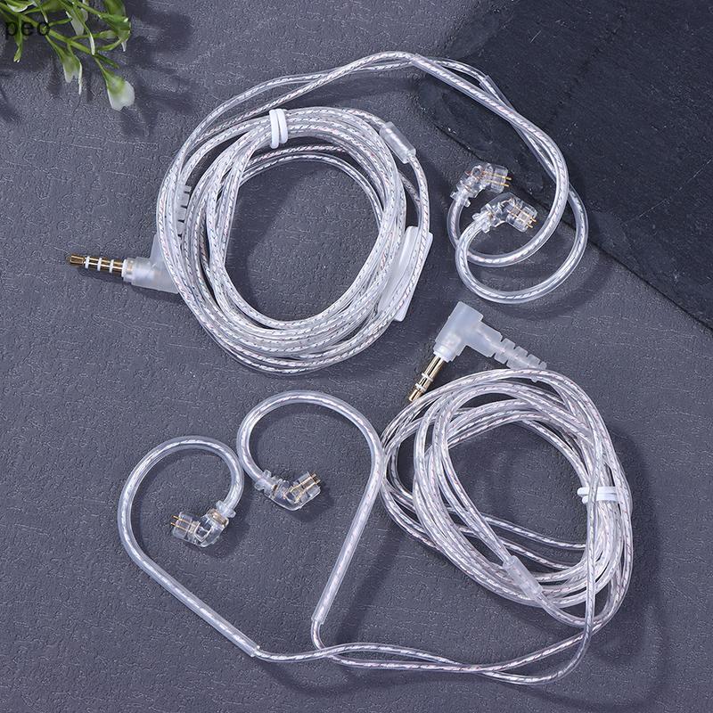 [PEO] 3.5 มม.2PIN In Ear หูฟังแบบมีสาย KZ Silver Plated KZ หูฟังสายอัพเกรดพร้อมไมโครโฟนหูฟัง KZ สาย 