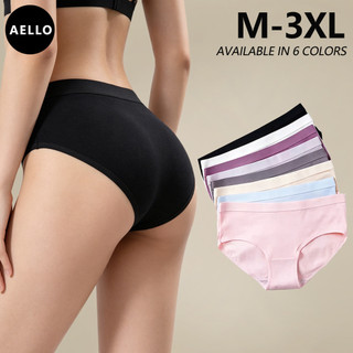 6/12 Pcs Cotton Panties for Women Butt Lifting Stretchable Plain Underwear Soft Breathable Seamless