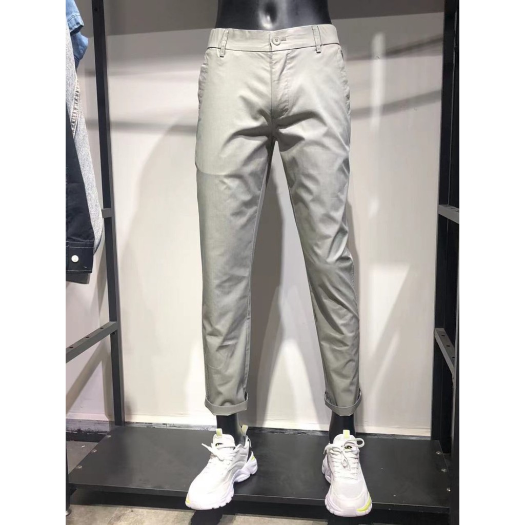 F First-Line ยี่ห้อเสื้อผ้าผู้ชายตู้ถอนฤดูร้อนบางสไตล์ผู้ชาย Slim-Fit Skinny Youth JJ Ankle-Leng
