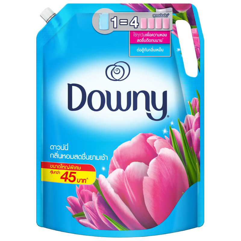 DOWNY ดาวน์นี่น้ำยาปรับผ้านุ่มสูตรเข้มข้นกลิ่นหอมสดชื่นยามเช้า 2.1ลิตร ชนิดเติม [4902430836890]