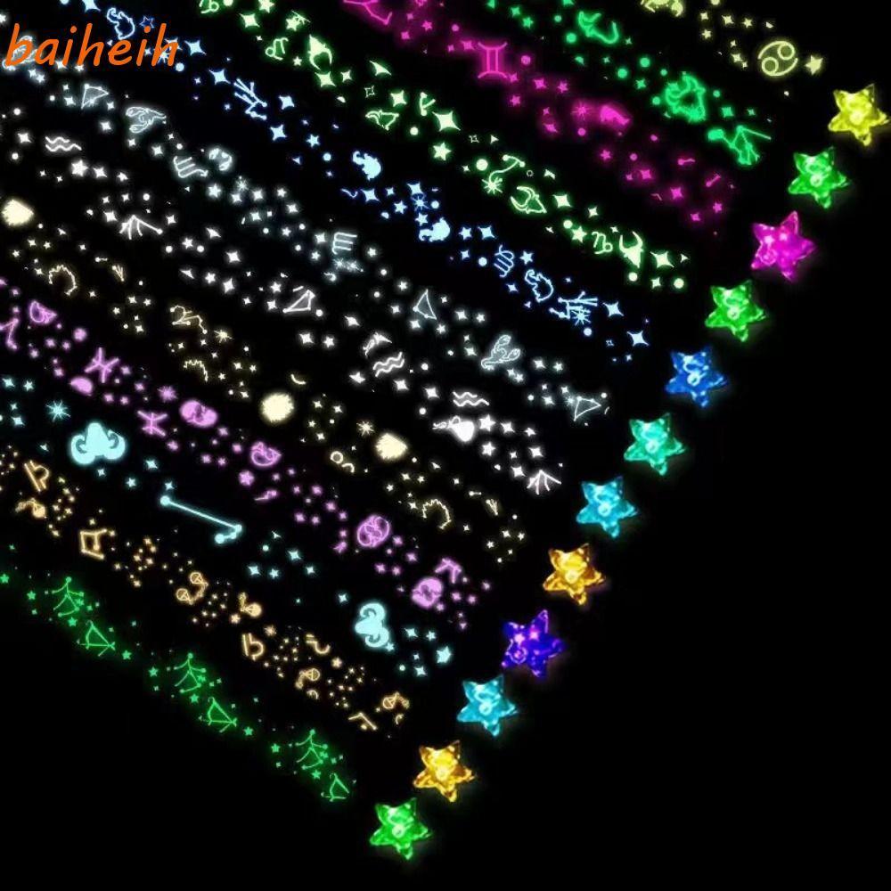 BAIHEE 210pcs Star Origami, Art Paper Craft Luminous แถบกระดาษพับ,คุณภาพสูงGradient สี DIY Handmade กระดาษพับ