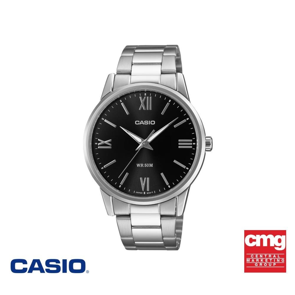 CASIO นาฬิกาข้อมือ รุ่น MTP-1303DD-1AVDF สายสเตนเลส สีดำ