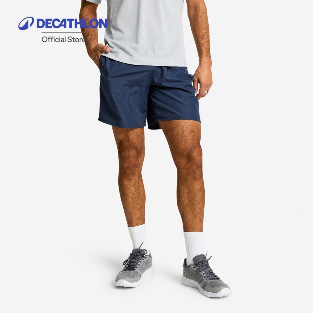Decathlon Men'S Practical Fitness Shorts กางเกงออกกำลังกายขาสั้นสำหรับผู้ชาย - Navy Blue
