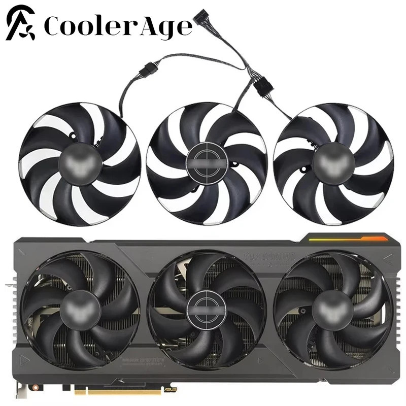สําหรับ ASUS TUF Gaming RTX 4080 4090 OC Edition พัดลมการ์ดวิดีโอ 105MM T129215SU RTX4080 RTX4090 พั