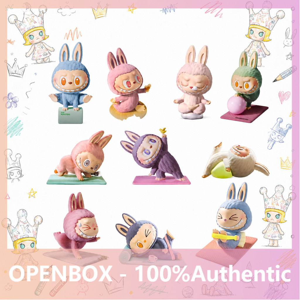 POPMART LABUBU Lazy Yoga Series Mystery Box ของขวัญของแท้