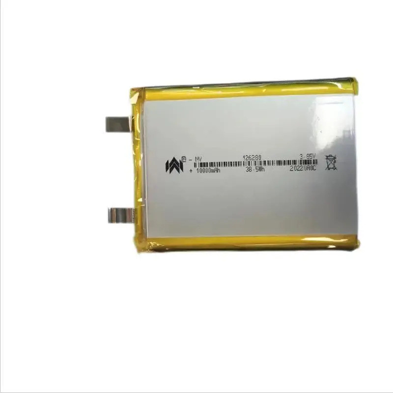 เซลล์แบตเตอรี่ลิเธียมโพลิเมอร์รุ่น 126280P 3.85V 9500mAh 36.575W ของใหม่ สามารถชาร์จไฟได้ ไม่มีสายไฟ
