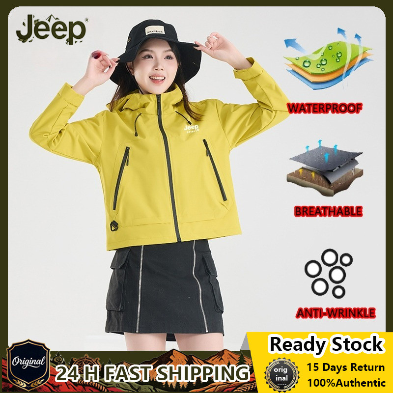 เสื้อแจ็คเก็ต Dopamineปีนเขาระบายอากาศกันลมสําหรับผู้หญิง Jeep Spirit