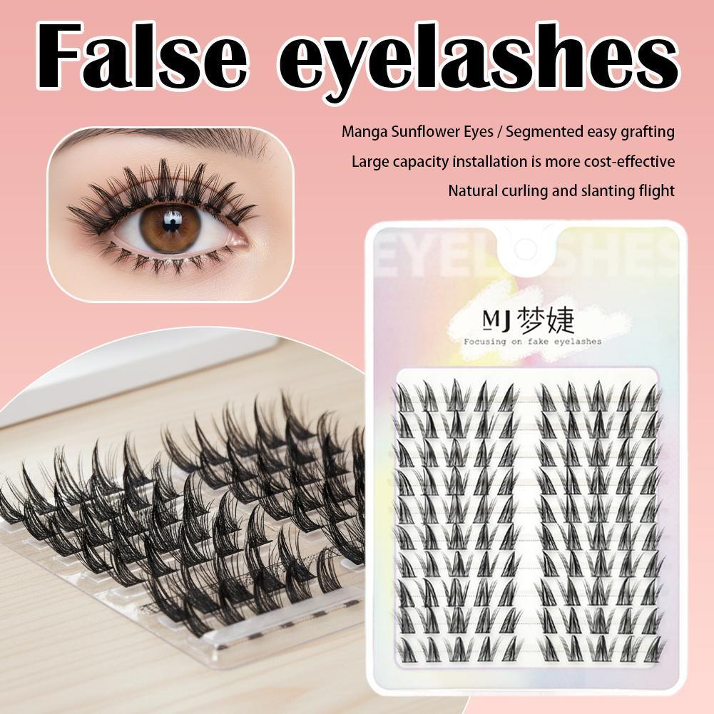 3d Cat Eye Clusters Lashes Manga Fox ธรรมชาติเท็จ Diy Wispy แต่ละ Extensions C Lash ผู้หญิง C0e9