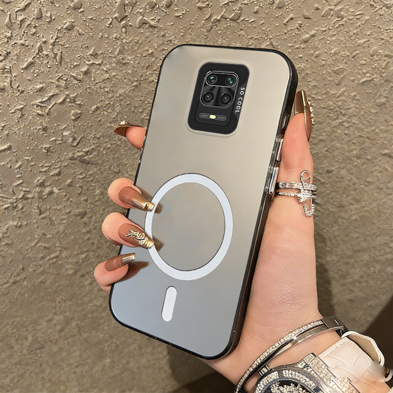 สําหรับ Redmi NOTE 9S REDMI NOTE 9 PRO เคสโทรศัพท์เคสแข็งกันกระแทกออกแบบใหม่ความงาม Frosted แม่เหล็กสําหรับสาวน่ารักสีดํา CYBS1
