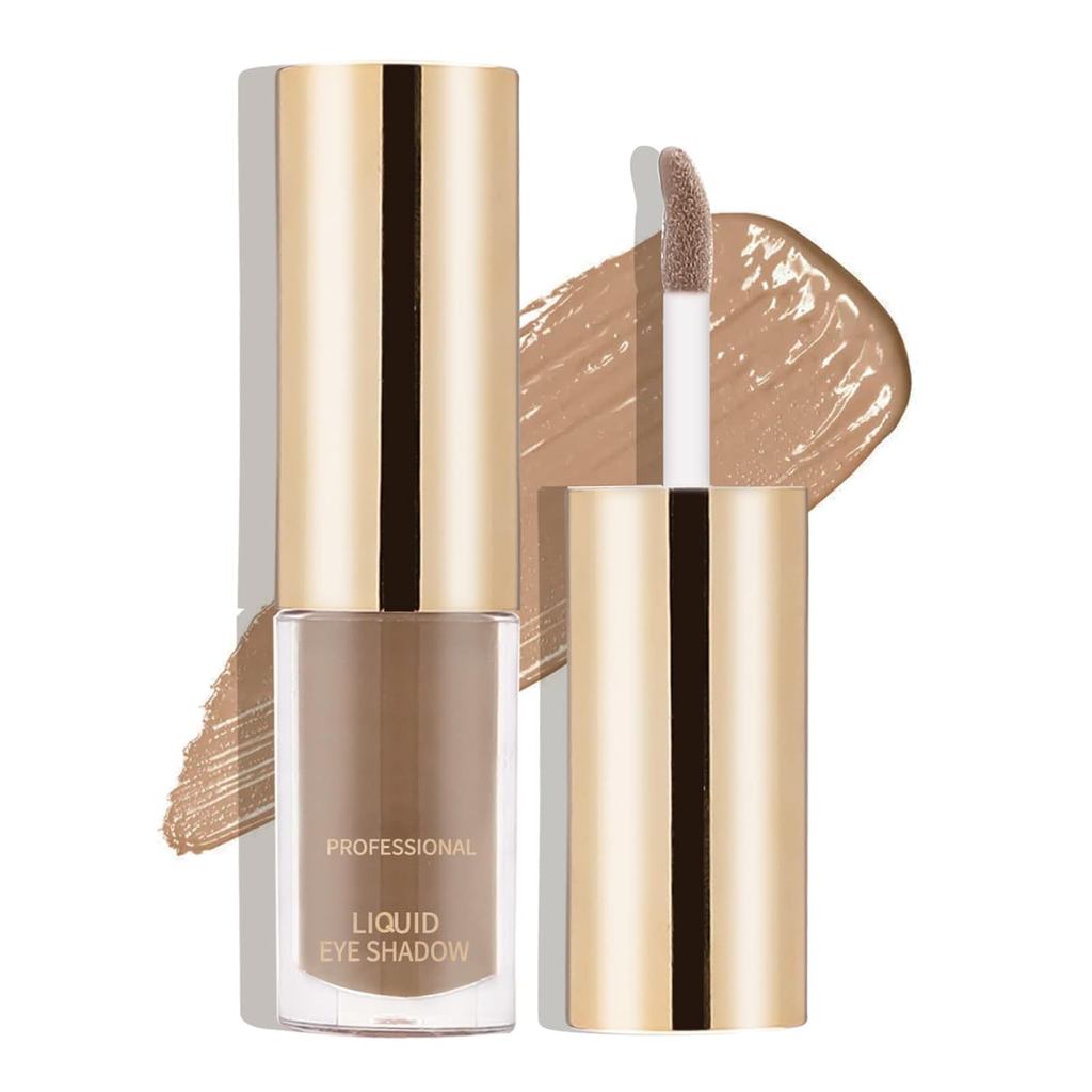 Boobeen Liquid Matte Eyeshadow-Lasting Waterproof, Velvet Matte Cream, Neutral Nude Makeup