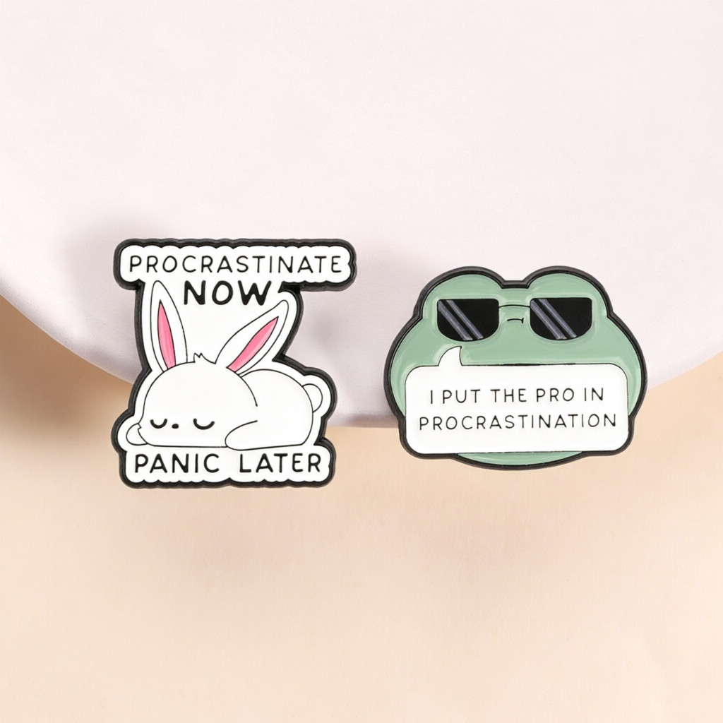 ตลกทํานาย Meme เคลือบ Pin น่ารักกระต่ายกบเข็มกลัดกระเป๋าเป้สะพายหลังผ้าป้ายแฟชั่นเครื่องประดับของขวัญ