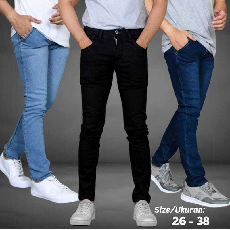 กางเกงขายาวผู้ชาย / SLIMFIT JEANS / STRETCH PENCIL JEANS