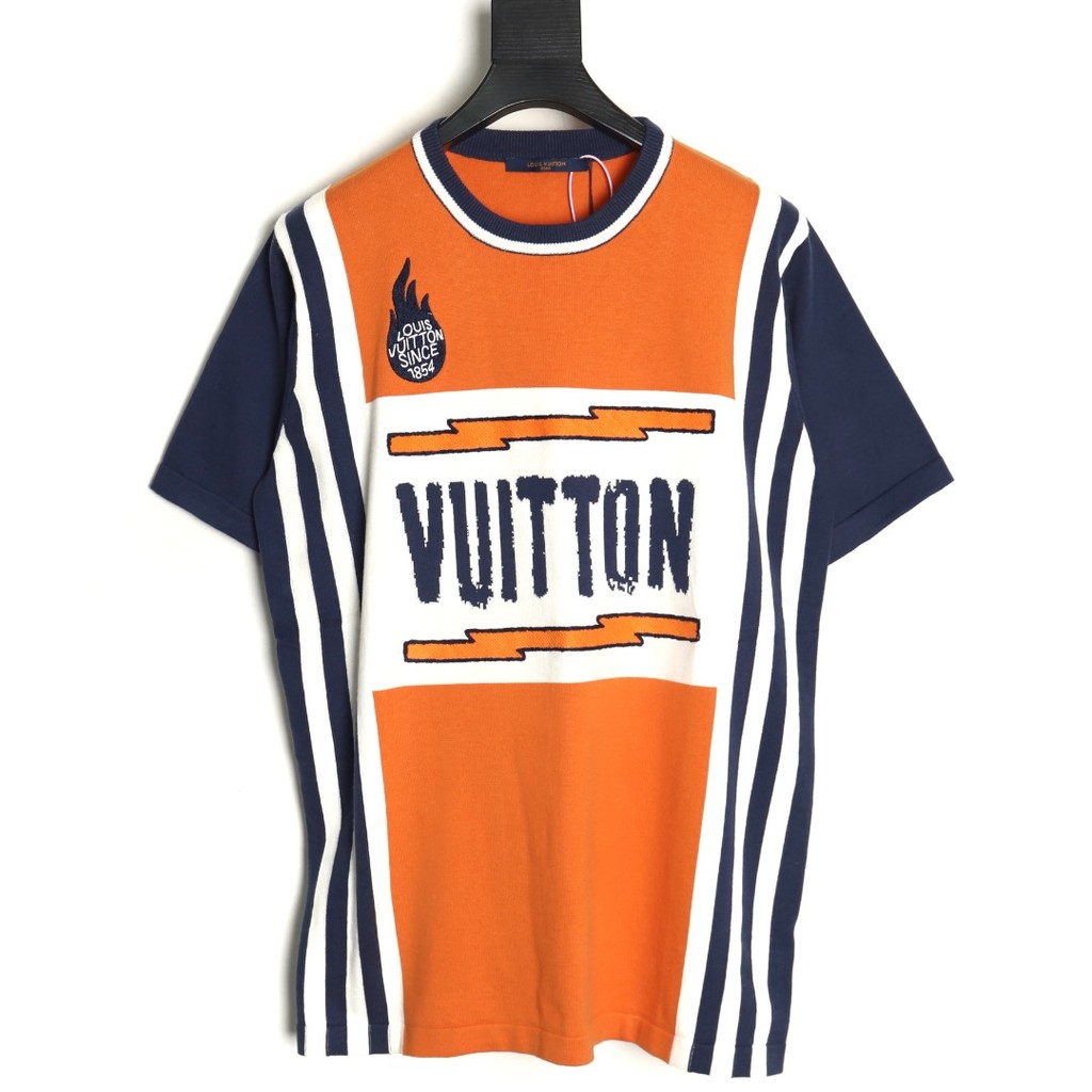 LOUIS VUITTON/LV/2026 เสื้อยืดคอกลมแขนสั้นสไตล์คู่ผู้ชาย 2026 ต้นฤดูใบไม้ผลิสไตล์ใหม่ Slim-fit Slimm
