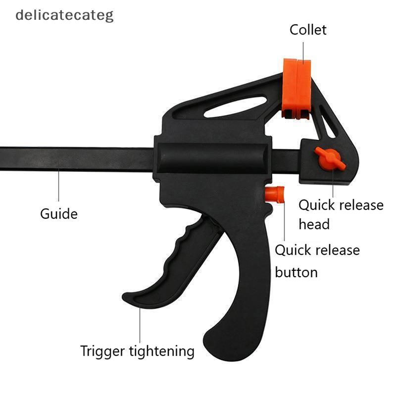 เครื่องมือละเอียดอ่อน DIY ปรับงานไม้ Spreader 4 นิ้วชุดคลิป Qui Ratchet Release F Clamp ความเร็วบีบทํางาน Bar Clamp ใหม่