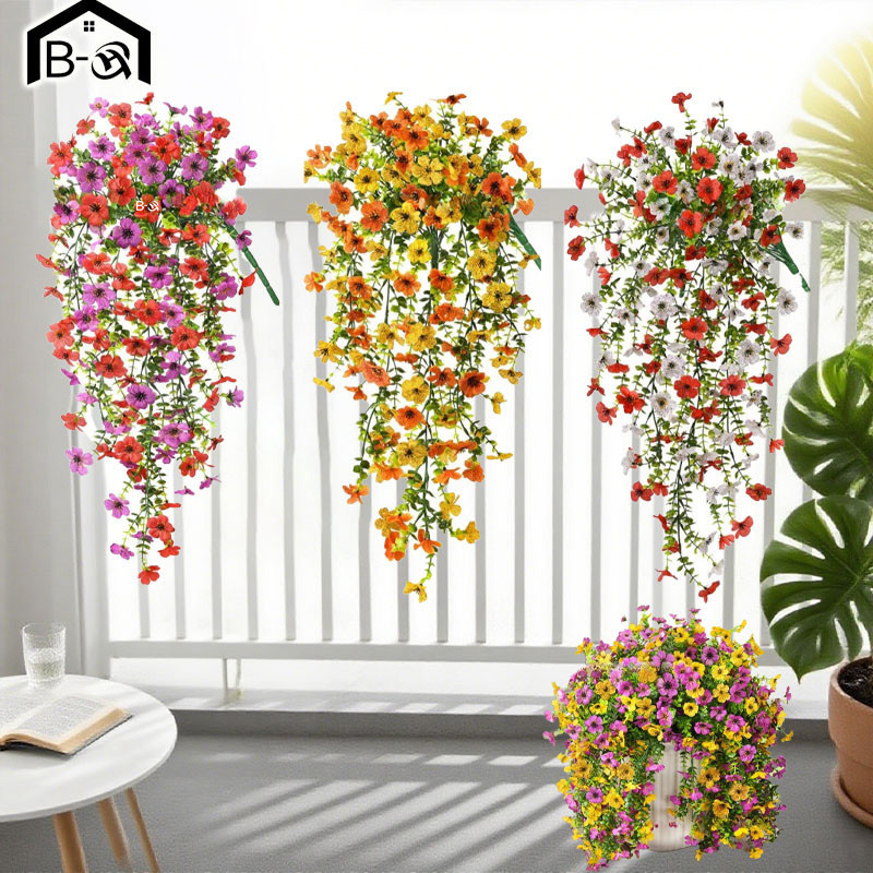 BHQ เถาวัลย์ปลอม 70cm สีเขียวสดใส ตกแต่งบ้าน สวน ห้องนอน งานแต่งงาน ดอกไม้เทียมพรีเมี่ยม