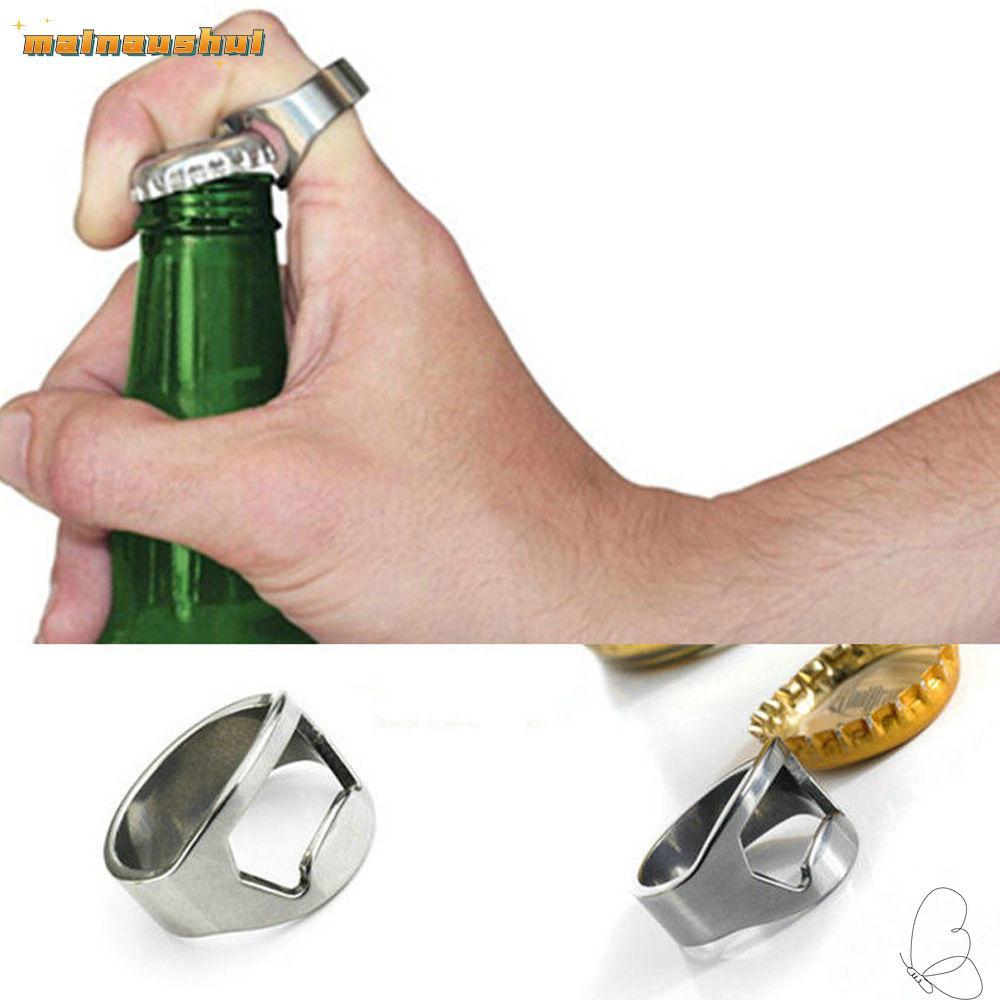 MAINAUSHUI 1/3 ชิ้นที่เปิดขวดเบียร์บาร์อุปกรณ์ที่ไม่ซ้ํากัน Home & Living Finger Ring Design