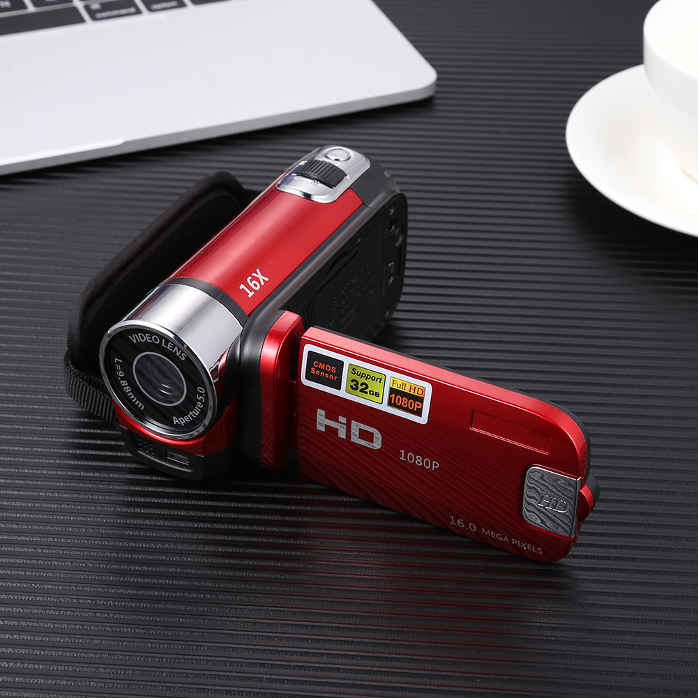 [Julia1.th] กล้องวิดีโอดิจิตอล Full HD 1080P 32GB 16x Zoom Mini Camcorder DV Camera