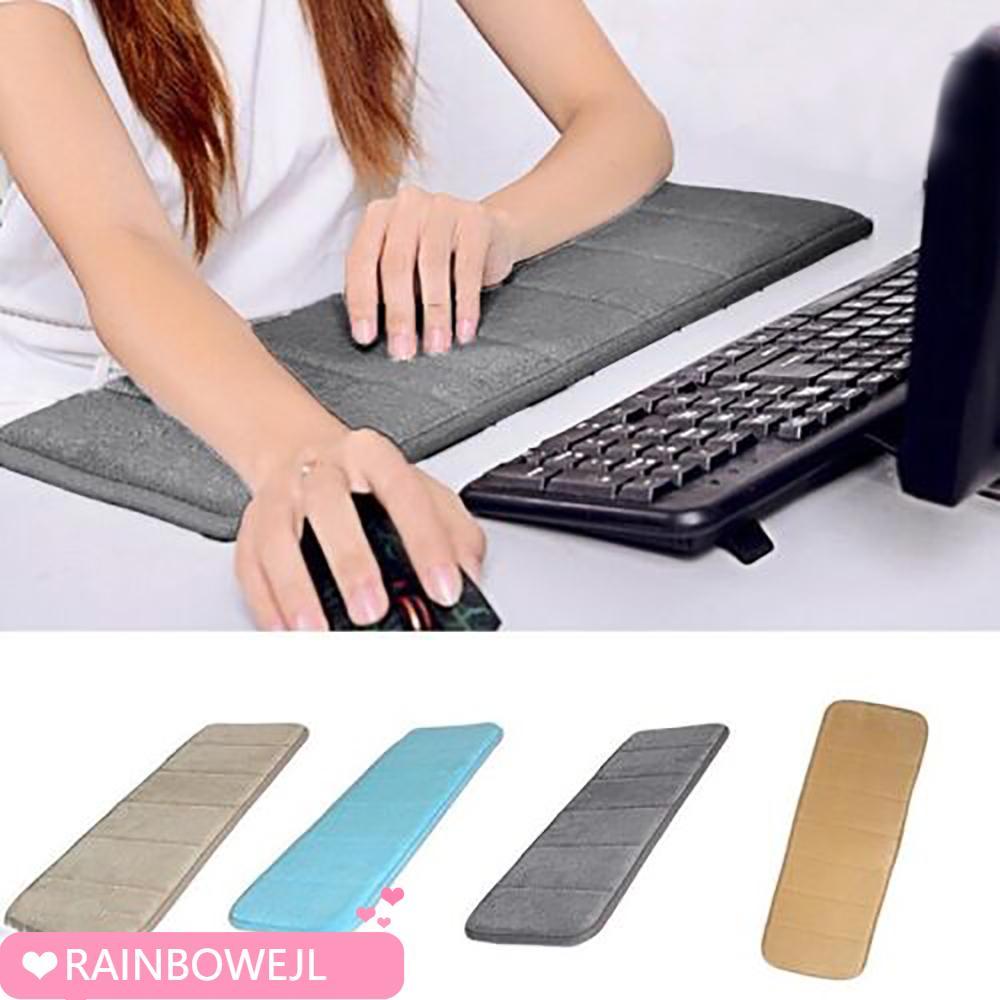 RAINBOWEJL เสื่อข้อศอกข้อมือคอมพิวเตอร์,นุ่มพิเศษ 60*20 ซม.แป้นพิมพ์ข้อศอก Pad, ที่วางศอกคีย์บอร์ดผ้าฝ้ายดูดซับเหงื่อสําหรับเดสก์ท็อปตาราง