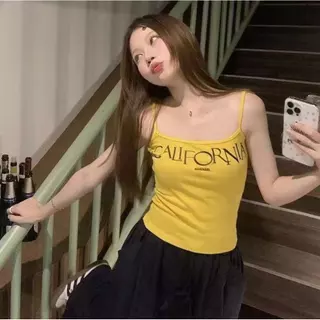 YY132 เสื้อสายเดี่ยว สดใส เกาหลี สุดน่ารัก เหมาะกับสาวน่ารักใสๆ สุดฮิต พร้อมส่ง ราคาถูก