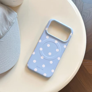 Ins Style Candy Polka Dot เหมาะสําหรับ iPhone17pro Apple 16 เคสโทรศัพท์ 14 Frosted 15 ฟิล์มนุ่มแม่เหล็ก 13