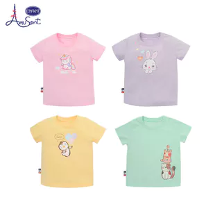 AMUSANT เสื้อยืด ลายการ์ตูน (เด็กหญิง) 6เดือน-8ปี EH2R10