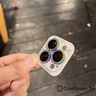 เหมาะสำหรับ IPhone 12 15 17 13 11 16 14 Pro Max 14 15 Plus 16 Plus 13 MINI ฟิล์มป้องกันเลนส์โทรศัพท์ แบบจุดเจาะสี