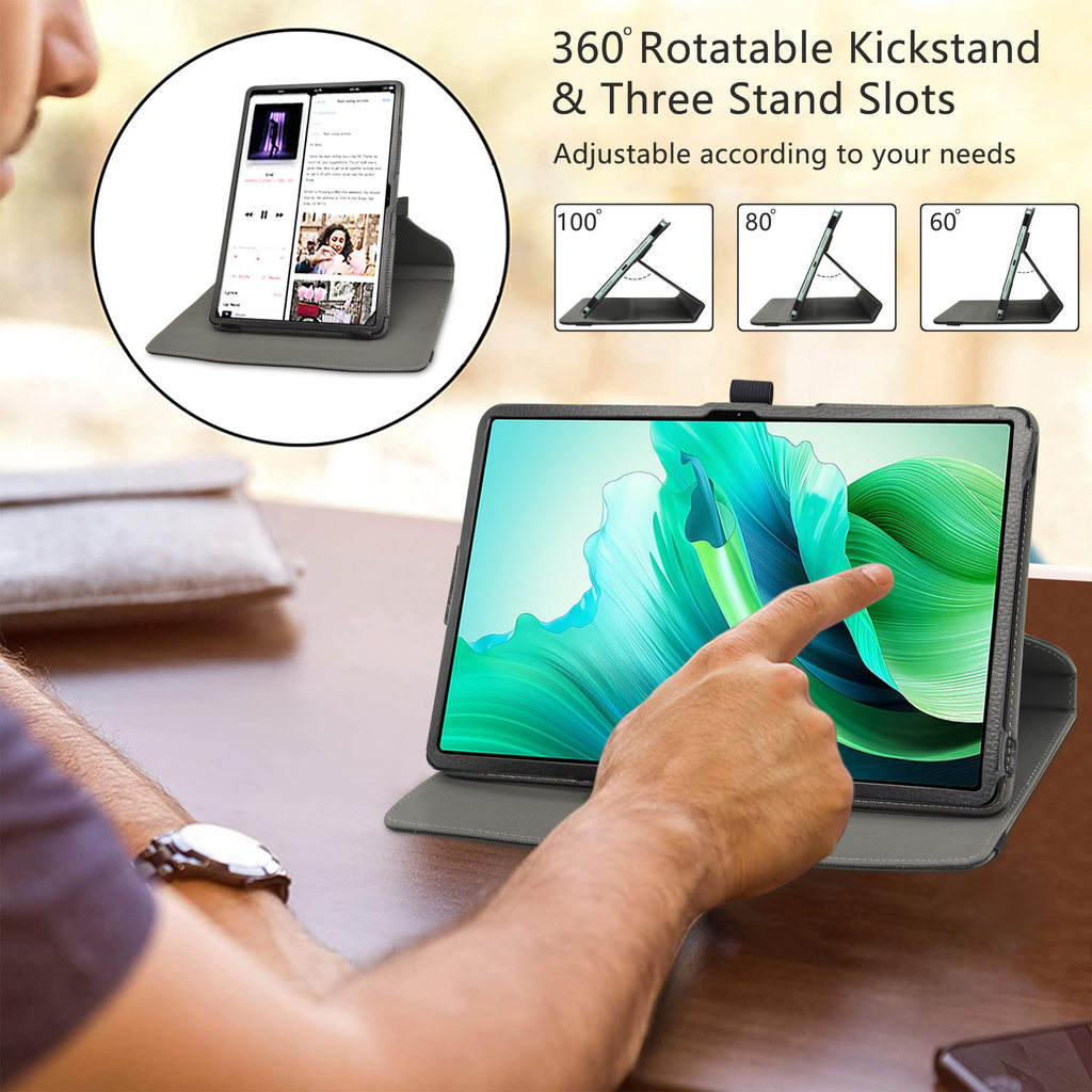 360° เคสหนังหมุนได้เข้ากันได้กับ Tab 90/OT8/iPlay 60 Lite/DOOGEE U11/U11 Pro