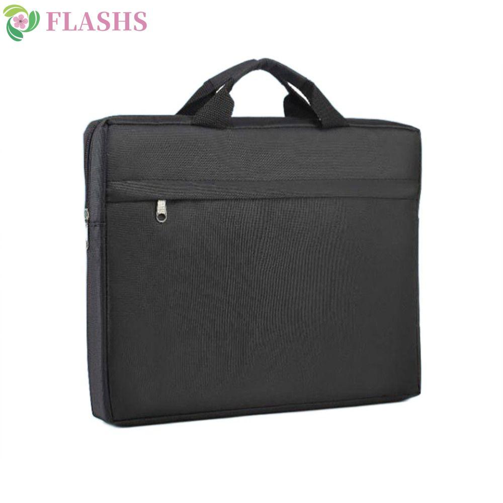 FLASHSYN กระเป๋าเอกสารผู้ชาย, แฟ้มโฟลเดอร์กระเป๋าเอกสารธุรกิจ, Simple Thicken สีดํา Multi-layer ธุรกิจ Tote Bolsas ผู้ชาย