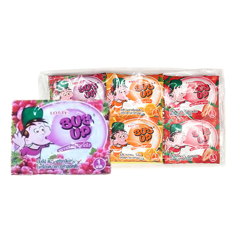ลอตเต้ บับอัป บับเบิ้ลกัม หมากฝรั่ง รสผลไม้ 3 ก. x 24 (LOTTE Bubup Bubble Gum 3 g x 24)