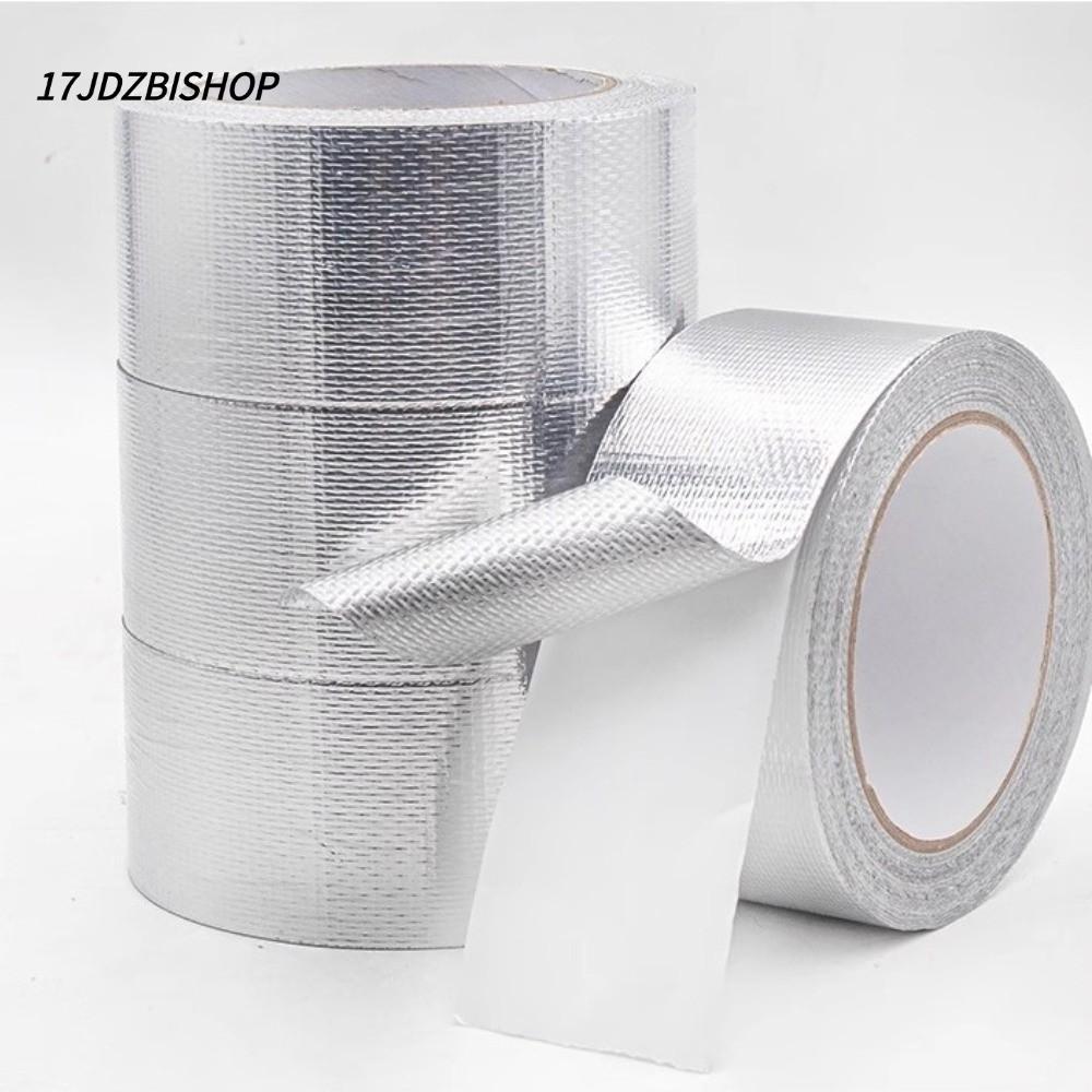 17JDZBISHOP เทปอลูมิเนียมฟอยล์ไฟเบอร์กลาส, 5/10 เมตรความร้อนฉนวนเครื่องปรับอากาศท่อห่อเทป, กันน้ํา ดวงอาทิตย์-การพิสูจน์ ท่อ ซ่อมเครื่องมือสําหรับท่อปรับอา