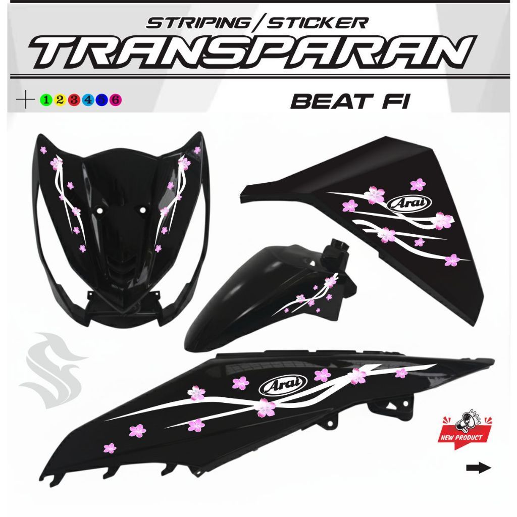 BEAT PGM -FI VARIATION TRANSPARENT STRIPING / BEAT FI สติ๊กเกอร์